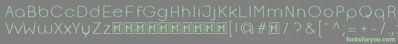 OpificioLight Font – Green Fonts on Gray Background