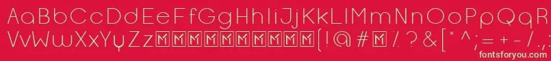 OpificioLight Font – Green Fonts on Red Background