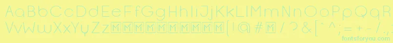 OpificioLight Font – Green Fonts on Yellow Background