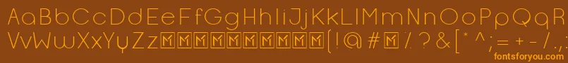 OpificioLight Font – Orange Fonts on Brown Background
