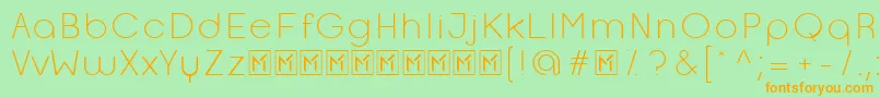 OpificioLight Font – Orange Fonts on Green Background
