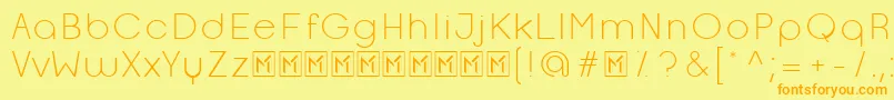 OpificioLight Font – Orange Fonts on Yellow Background