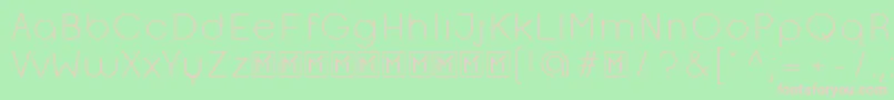 OpificioLight Font – Pink Fonts on Green Background