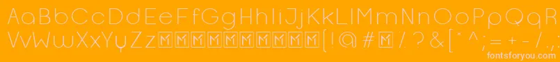 OpificioLight Font – Pink Fonts on Orange Background