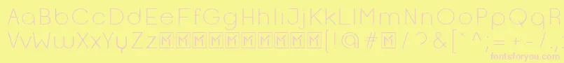 OpificioLight Font – Pink Fonts on Yellow Background