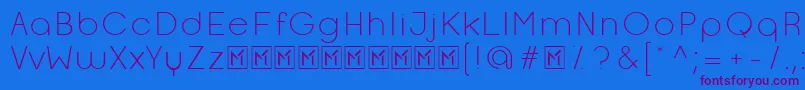 OpificioLight Font – Purple Fonts on Blue Background