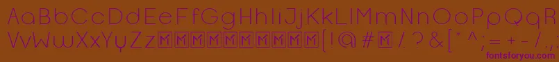 Шрифт OpificioLight – фиолетовые шрифты на коричневом фоне