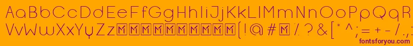 OpificioLight Font – Purple Fonts on Orange Background