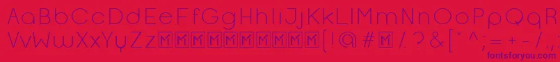 OpificioLight Font – Purple Fonts on Red Background