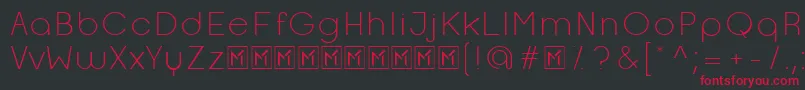 OpificioLight Font – Red Fonts on Black Background
