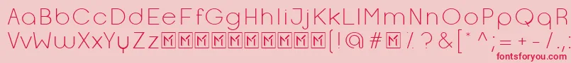 OpificioLight Font – Red Fonts on Pink Background