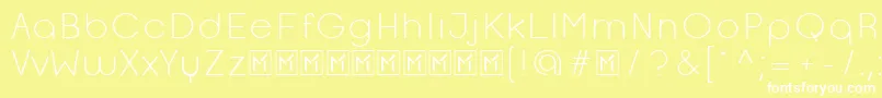 OpificioLight Font – White Fonts on Yellow Background