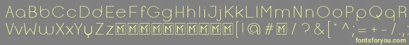 OpificioLight Font – Yellow Fonts on Gray Background