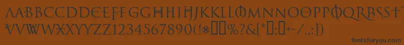 LelfNoirDuMalNormal Font – Black Fonts on Brown Background