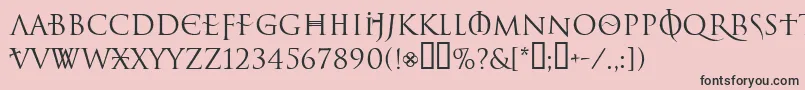 LelfNoirDuMalNormal Font – Black Fonts on Pink Background