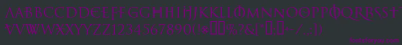 LelfNoirDuMalNormal Font – Purple Fonts on Black Background