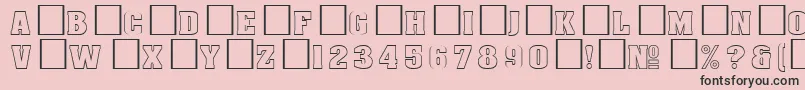 DgAachenoutlineNormal Font – Black Fonts on Pink Background