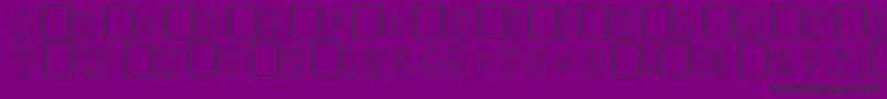 DgAachenoutlineNormal Font – Black Fonts on Purple Background