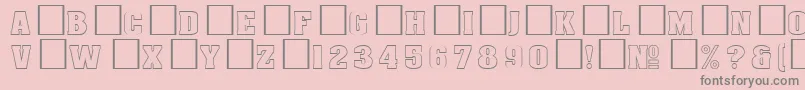 DgAachenoutlineNormal Font – Gray Fonts on Pink Background