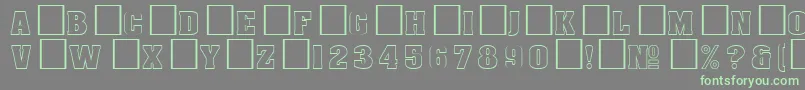 DgAachenoutlineNormal Font – Green Fonts on Gray Background