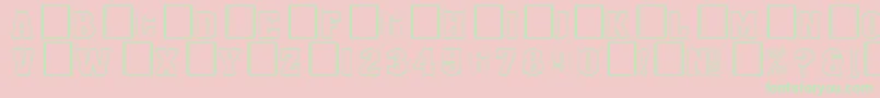 DgAachenoutlineNormal Font – Green Fonts on Pink Background