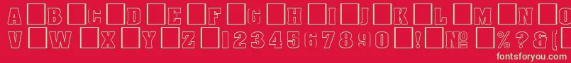 DgAachenoutlineNormal Font – Green Fonts on Red Background