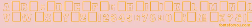 DgAachenoutlineNormal Font – Orange Fonts on Pink Background