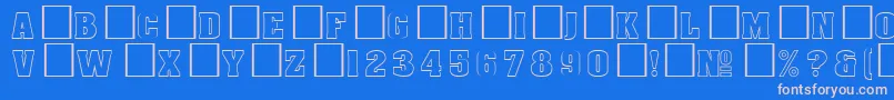 DgAachenoutlineNormal Font – Pink Fonts on Blue Background