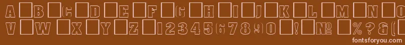 DgAachenoutlineNormal Font – Pink Fonts on Brown Background
