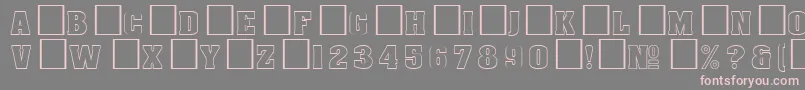 DgAachenoutlineNormal Font – Pink Fonts on Gray Background