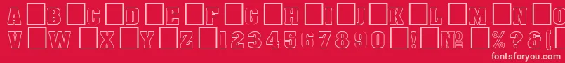 DgAachenoutlineNormal Font – Pink Fonts on Red Background