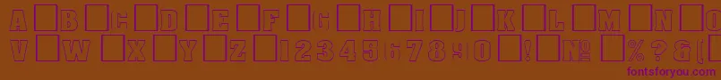 DgAachenoutlineNormal Font – Purple Fonts on Brown Background
