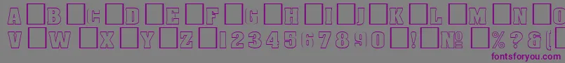DgAachenoutlineNormal Font – Purple Fonts on Gray Background
