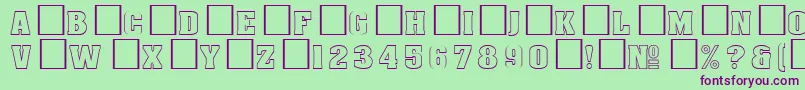 DgAachenoutlineNormal Font – Purple Fonts on Green Background