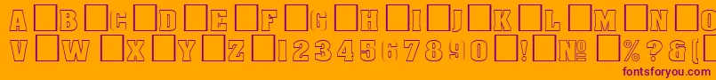 DgAachenoutlineNormal Font – Purple Fonts on Orange Background