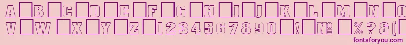 DgAachenoutlineNormal Font – Purple Fonts on Pink Background
