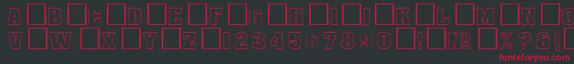 DgAachenoutlineNormal Font – Red Fonts on Black Background