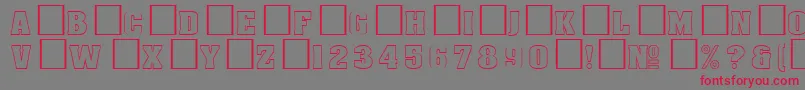 DgAachenoutlineNormal Font – Red Fonts on Gray Background
