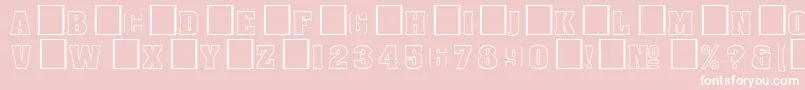 DgAachenoutlineNormal Font – White Fonts on Pink Background