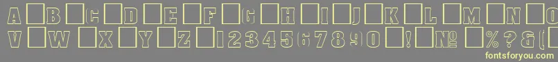 DgAachenoutlineNormal Font – Yellow Fonts on Gray Background