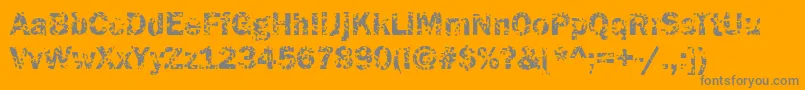 Funky05Bold Font – Gray Fonts on Orange Background