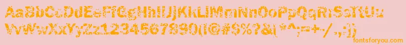 Funky05Bold Font – Orange Fonts on Pink Background