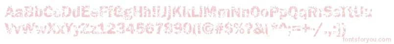 Funky05Bold Font – Pink Fonts on White Background