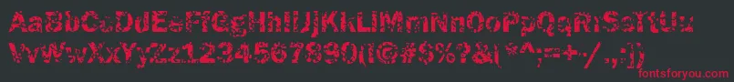 Шрифт Funky05Bold – красные шрифты на чёрном фоне