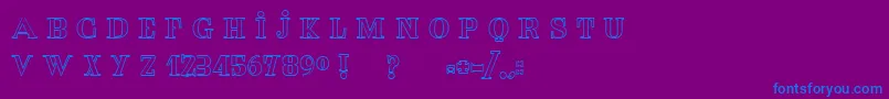 TheRedHorse Font – Blue Fonts on Purple Background