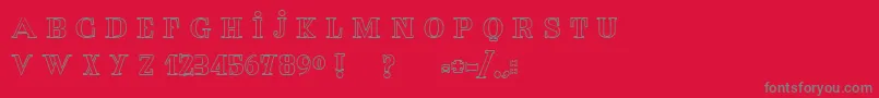 フォントTheRedHorse – 赤い背景に灰色の文字