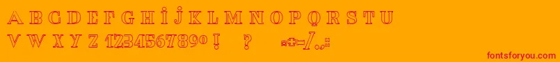 フォントTheRedHorse – オレンジの背景に赤い文字