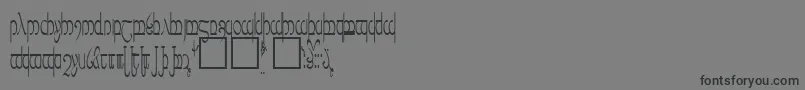 TengwarVer.5 Font – Black Fonts on Gray Background