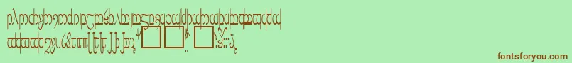 Шрифт TengwarVer.5 – коричневые шрифты на зелёном фоне