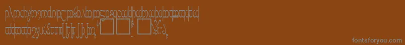 TengwarVer.5 Font – Gray Fonts on Brown Background